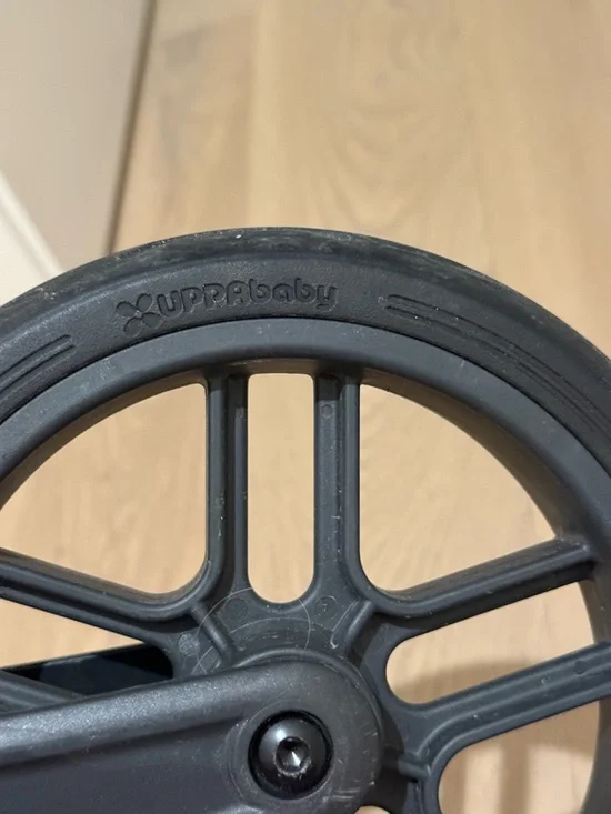 Replacement Stroller Wheels - Pair of Black Front Wheels for UPPAbaby vista - Picture 3 of 3